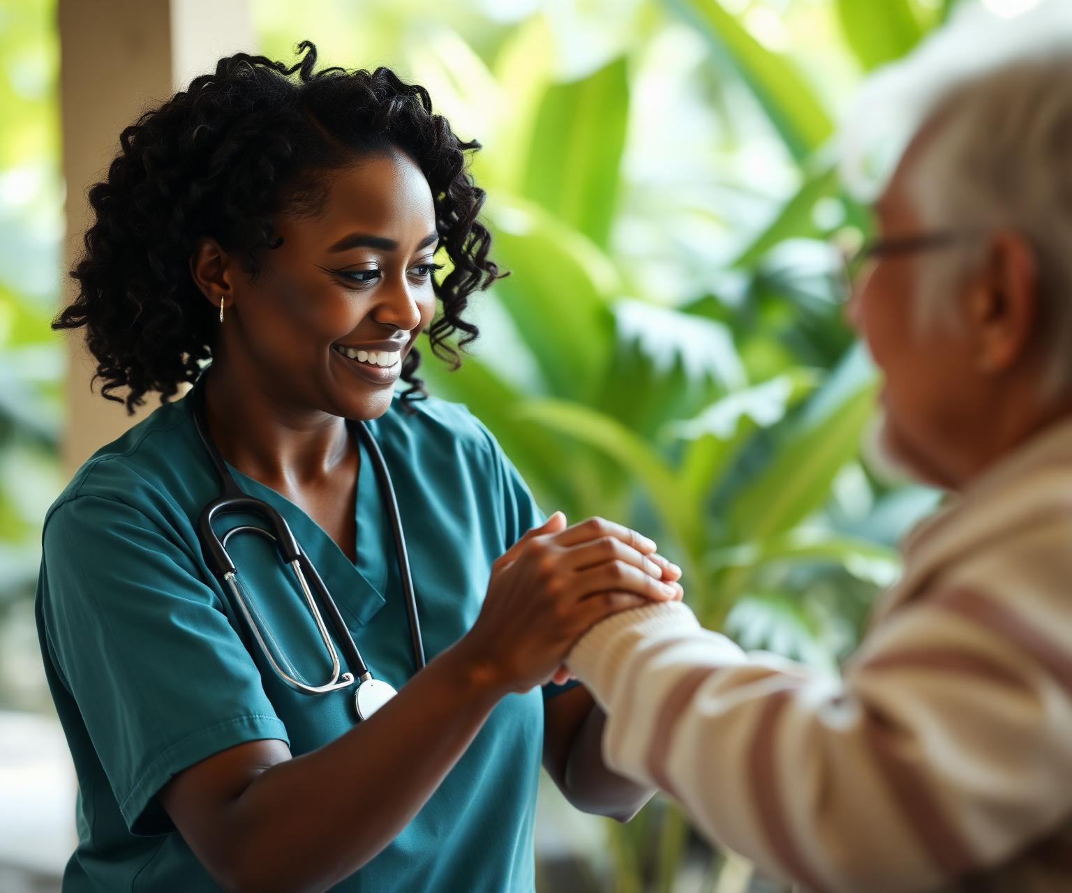 Une accompagnante Care fwi soutient un patient avec bienveillance